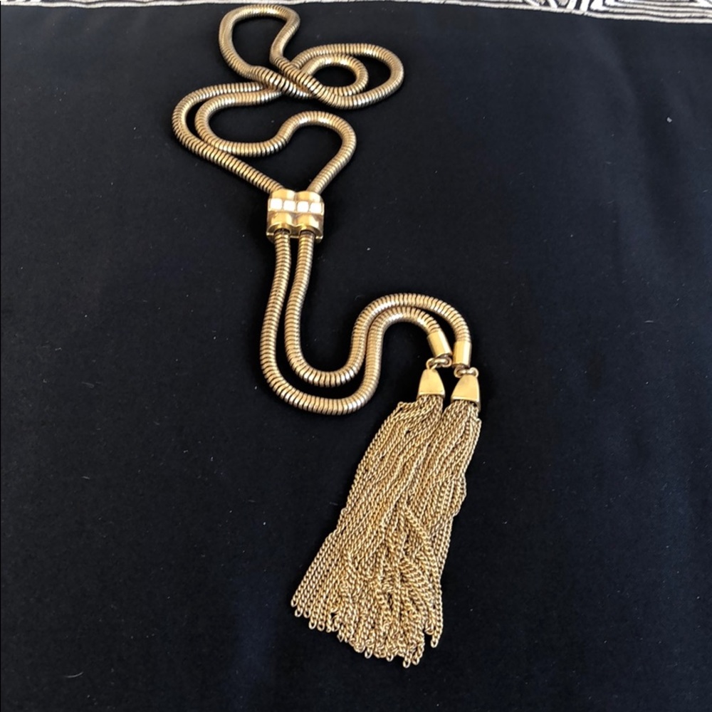 Gold Tassle Stella & Dot Necklace